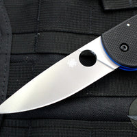 Spyderco Siren Black G-10 Handle Satin Flat Ground Lockback Knife C247GP