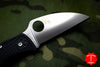 Spyderco RockJumper Black Handle Satin Flat Ground Wharncliffe Lockback Knife C254PBK