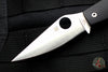 Spyderco Pattadese Black Handle Satin Flat Ground Linerlock Knife C257GP