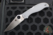 Spyderco Stretch 2 XL Lockback Knife- Gray G-10 Handle- Satin Flat Ground CRU-WEAR Steel Blade C258GPGYCW