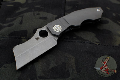 Spyderco Stovepipe Framelock Folding Knife Titanium Handle C260TIP