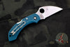 Spyderco Dragonfly Compact Folding Knife Blue FRN Handles Wharncliffe K390 Steel Blade C28FP2WK390