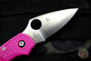 Spyderco Dragonfly Compact Folding Knife Pink FRN Handles Satin S30V Steel Blade C28FPPNS30V2