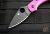 Spyderco Dragonfly Compact Folding Knife Pink FRN Handles Black S30V Steel Blade C28FPPNS30VBK2