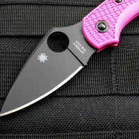 Spyderco Dragonfly Compact Folding Knife Pink FRN Handles Black S30V Steel Blade C28FPPNS30VBK2