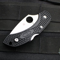 Spyderco Black Dragonfly Compact Folding Knife Satin Drop Point C28PBK2