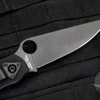 Spyderco Military Folding Knife- Modified Clip Point- Black G-10 Scales- Black Blade C36GPBK