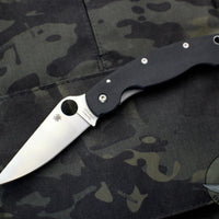 Spyderco Military Folding Knife- Modified Clip Point- Black G-10 with Satin Blade C36GPE