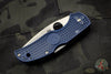 Spyderco Native 5 Dark Blue FRN Handle Satin CPM-S110V Flat Ground Lockback Knife C41PDBL5