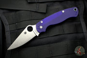 Spyderco Paramilitary 2 dark blue/purple CPM S110V Steel Satin Knife C81GPDBL2