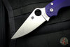 Spyderco Paramilitary 2 dark blue/purple CPM S110V Steel Satin Knife C81GPDBL2