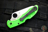 Spyderco Salt 2 Green FRN Handle LC200N Satin Flat Ground Lockback Knife C88FPGR2