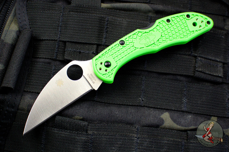 Spyderco Salt 2 Green FRN Handle Wharncliffe LC200N Satin