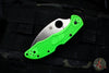 Spyderco Salt 2 Green FRN Handle Wharncliffe LC200N Satin Serrated Flat Ground Lockback Knife C88FSWCGR2