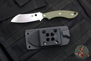Spyderco Stok Fixed Blade- Drop Point Edge- OD Green G-10 Scales FB50GPOD