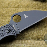 Spyderco Manbug Black Handle Black Wharncliffe Lockback Knife MBKWPBK