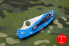 Spyderco Delica Blue Handle VG-10 Satin Flat Ground Lockback Knife C11FPBL