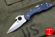 Spyderco Delica Dark Gray Handle Satin Emerson Opener Lockback Knife C11PGYW
