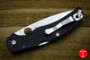 Spyderco Native Chief Folding Knife Black Handle Drop Point Satin Blade C244GP