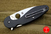 Spyderco Sliverax Satin Drop Point Flipper Knife Carbon Fiber Handle C228CFP