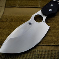 Spyderco Parata Folder Black G-10 Handle Satin Plain Edge Drop Point C231GP