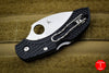 Spyderco Black Dragonfly Compact Folding Knife Satin Wharncliffe Edge C28FPWCBK2