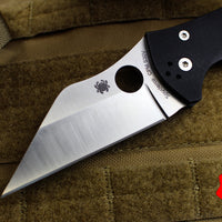 Spyderco Yojimbo Black Folder with Wharncliffe Satin Blade C85GP2