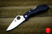 Spyderco Ladybug Black Handle Satin Lockback Knife LBKP3