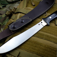 Spyderco Lum Darn Dao Flash Batch Fixed Blade Black G-10 Handle with Satin Clip Point Knife