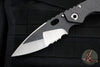 Mick Strider Custom SMF- Serrated Nightmare Grind- Rare Scallop Top Grind- Blackened Blade Flats- Double Flamed Titanium Handles