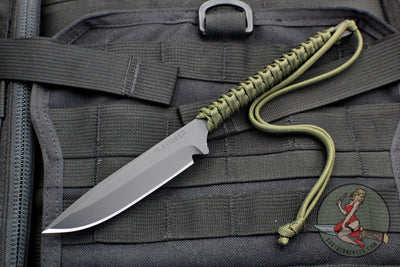 Strider Knives Small Fighter Fixed Blade with Green Cord 