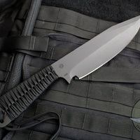 Strider Knives Large Fixed Blade -Black Tanto Edge with Black Cord - Big Boy