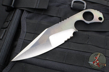 Strider Knives XL SLCC Single Edge Fixed Blade  - Titanium Strike Plate