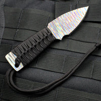 Strider Knives Flamed Titanium Fixed Blade Drop Point Knife
