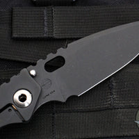 Mick Strider Performance Series SMF Folder- Black Slotted Titanium Handle- Black Blade