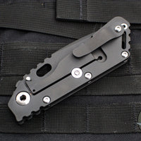 Mick Strider Performance Series SMF Folder- Black Slotted Titanium Handle- Black Blade