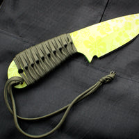 Strider Knives WP Drop Point Fixed Blade with Custom Hibiscus Graphic