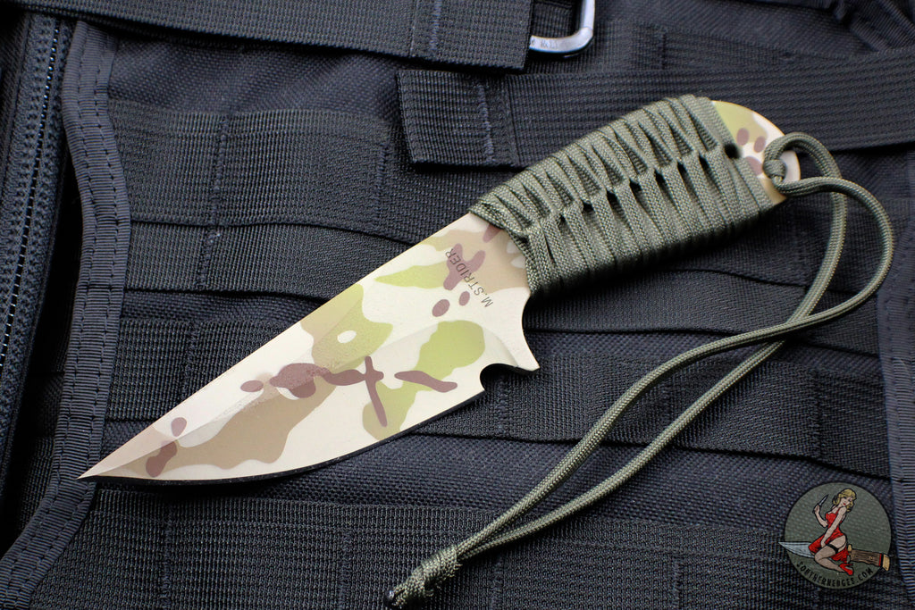 Strider Knives WP Drop Point Fixed Blade with Arid Multicam Finish ...