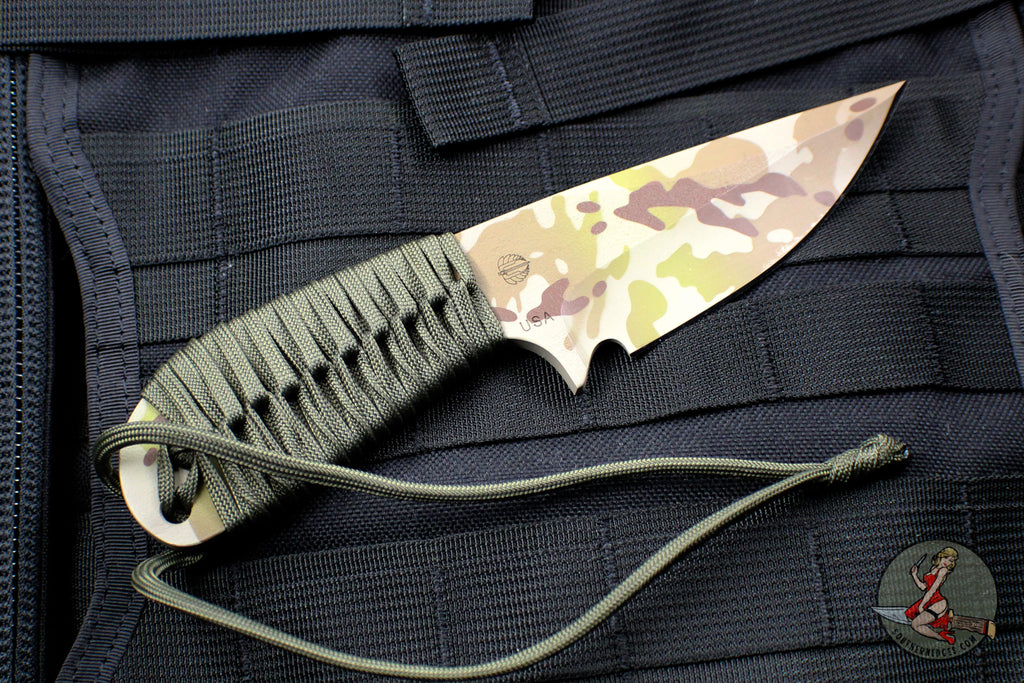 Strider Knives WP Drop Point Fixed Blade with Arid Multicam Finish ...