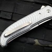 Bob Terzuola Custom One Off Persian Style Flipper Silver Carbon Fiber
