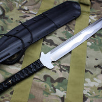 Rare Marfione Custom Wakizashi Japanese Sword Satin Blade Bead Blast Hamon